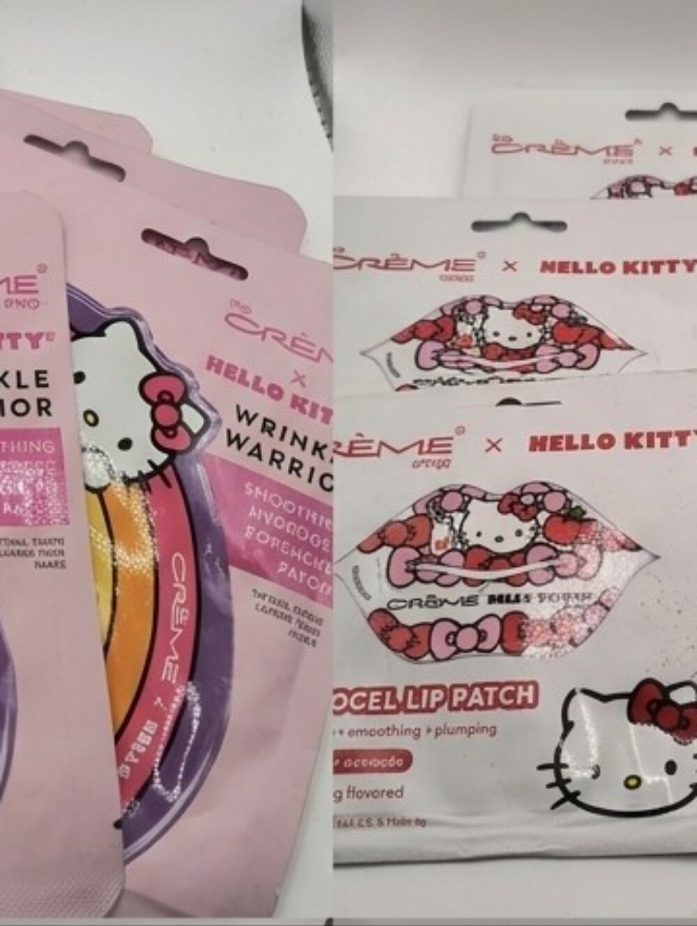 Hello Kitty X The Creme Shop Wrinkle Warrior & Hydrogel Lip Patch 6 Of Each NOS